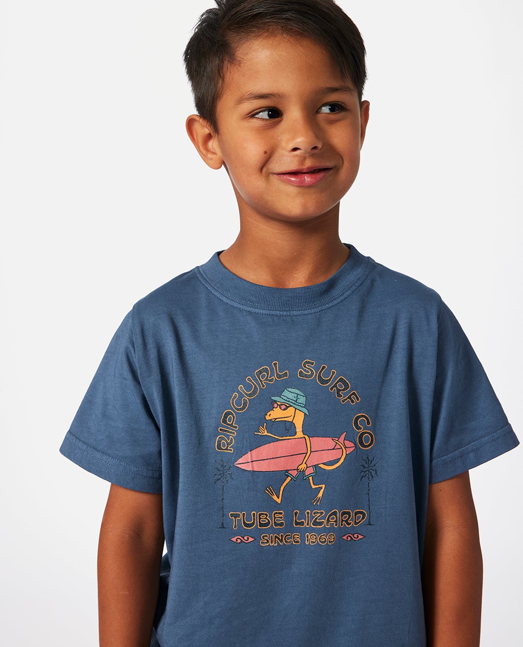 Rip Curl Boys Grom Energy Lizard Tee - Vintage Navy