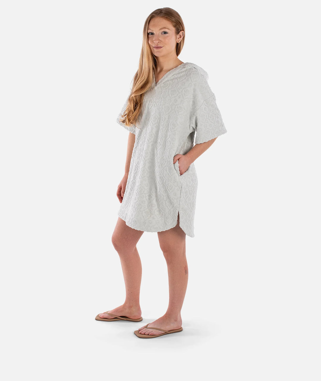 Jetty Women’s Cornwall Jacquard Terry Dress - Fog 3