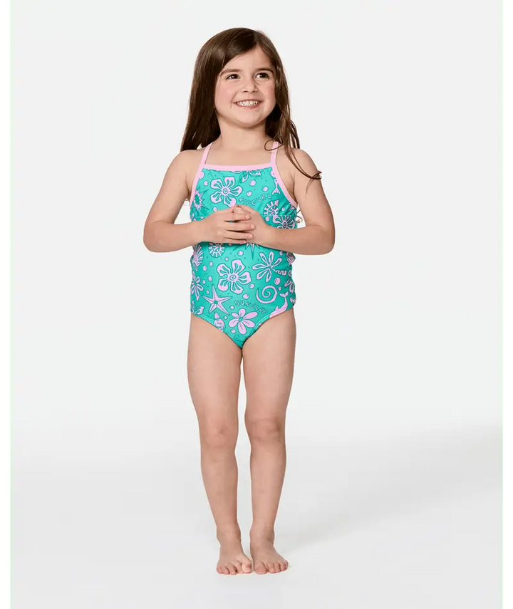 Rip Curl Girls Sunshine Club One Piece - Turquoise 2