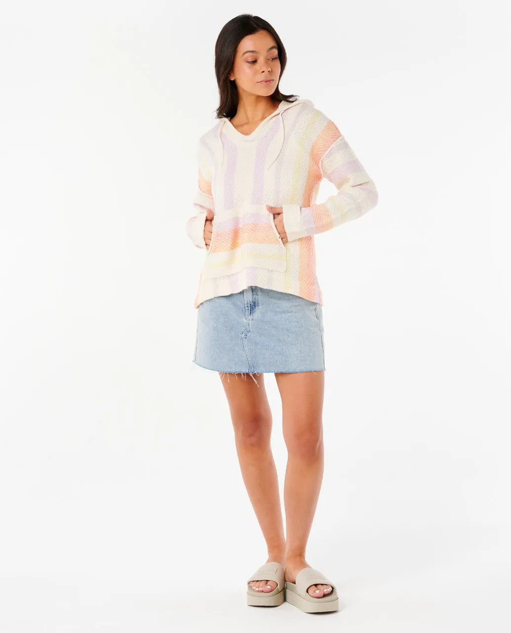 Ripcurl Women's Neon Isles Knit Poncho - Purple 3