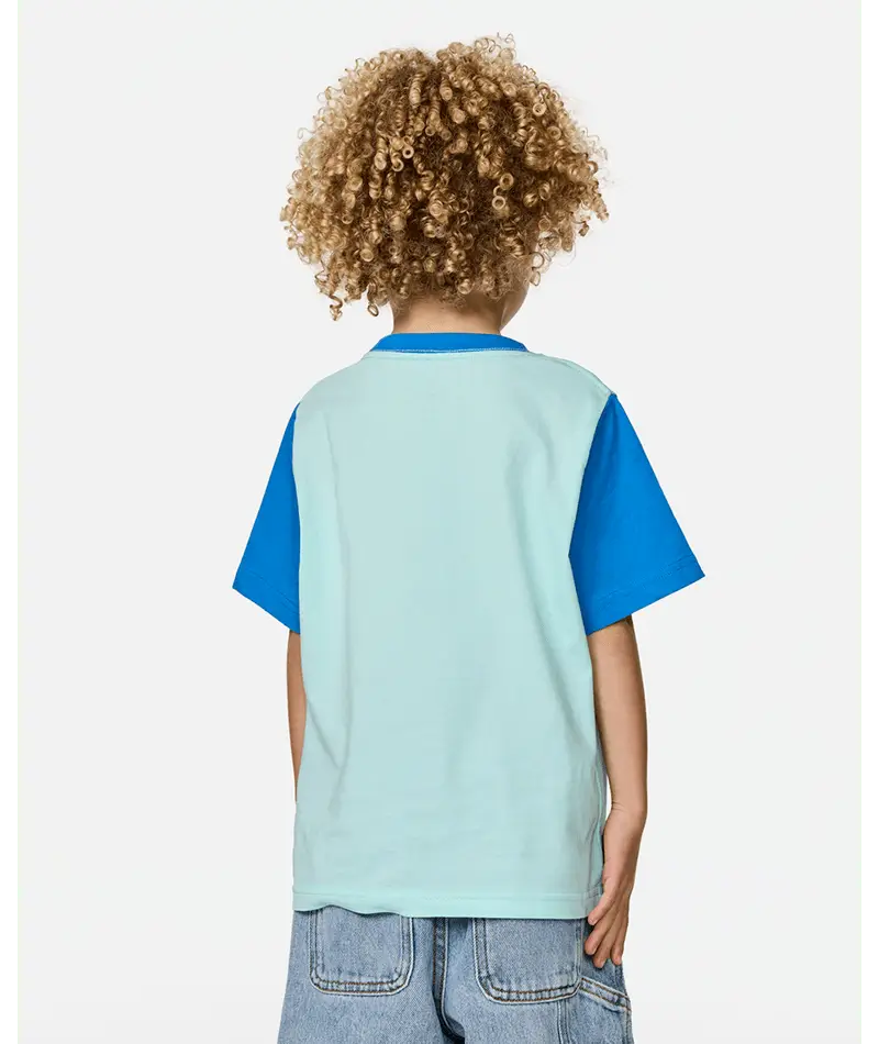 Rip Curl Kids Surf Check Art Tee - Boy Light Aqua 1