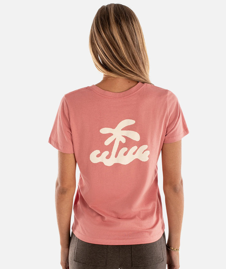 Jetty Women’s Droplet Tee - Dusty Rose 1