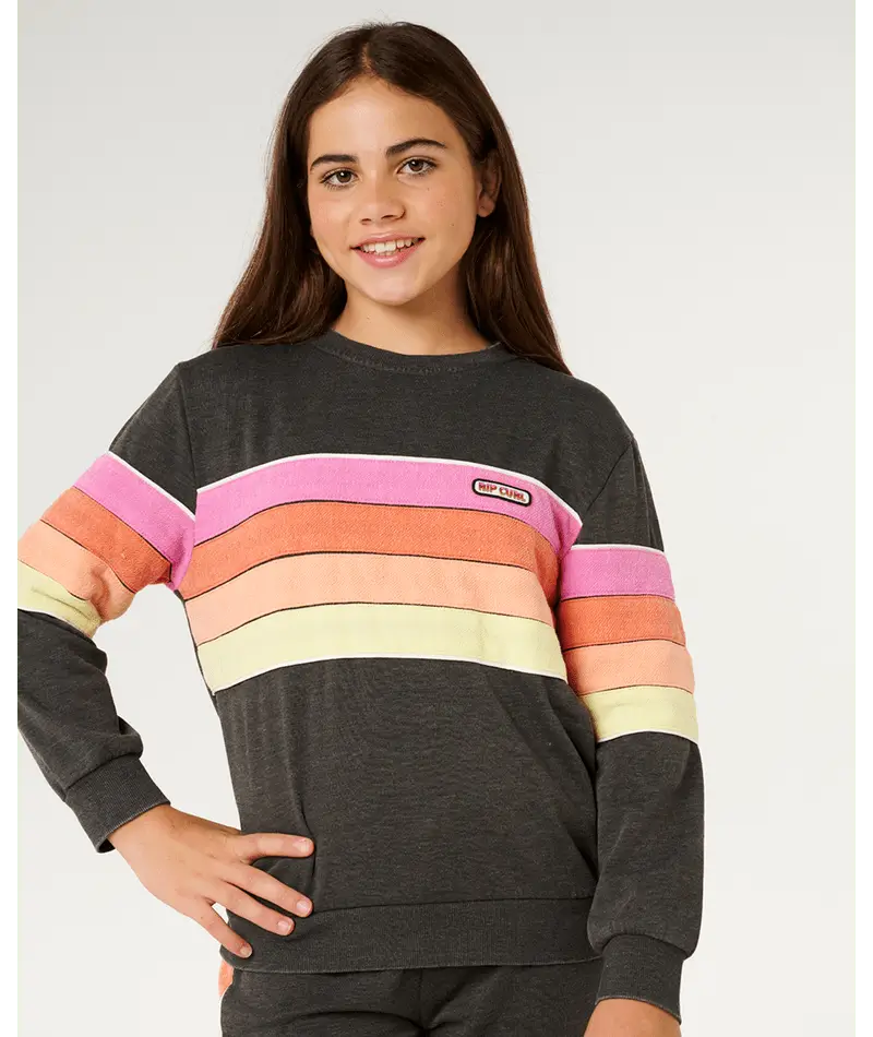 Rip Curl Girls' Surf Revival Crew - Washed Black 