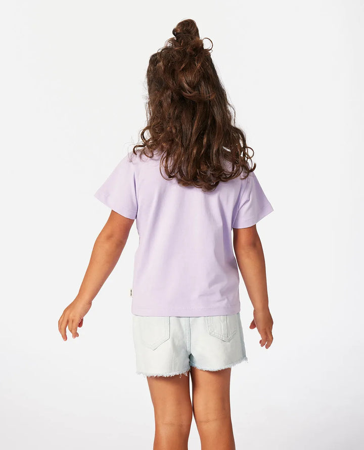 Ripcurl Girls 1-8 Rainbow Tropics Art Tee - Light Purple 1