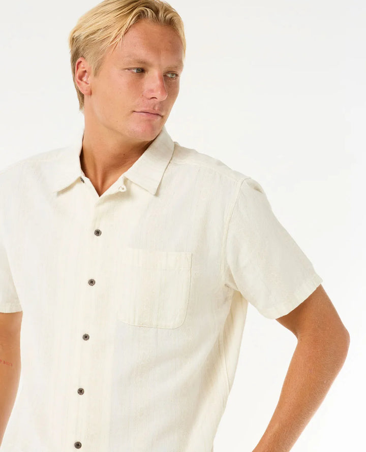 Ripcurl Men's Raw Energy Stripe Button Shirt - Bone 2