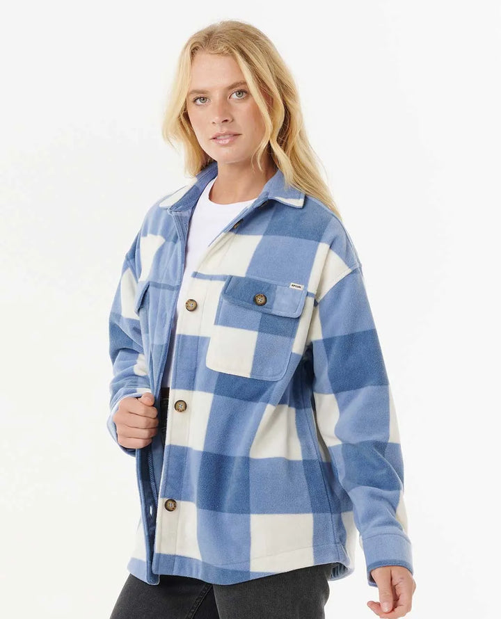 Ripcurl Women's Neon Isles Fleece LS Shirt - Blue 2
