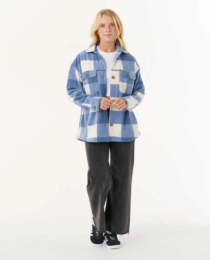 Ripcurl Women's Neon Isles Fleece LS Shirt - Blue 3