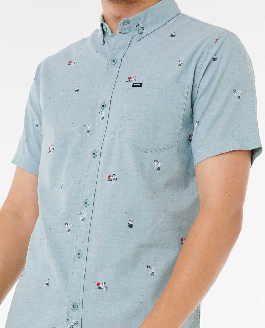 Ripcurl Men’s Skelly Breach S/S Shirt - Blue Lagoon 3
