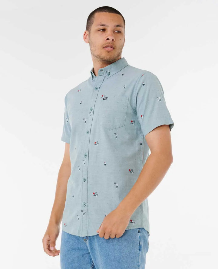 Ripcurl Men’s Skelly Breach S/S Shirt - Blue Lagoon 2