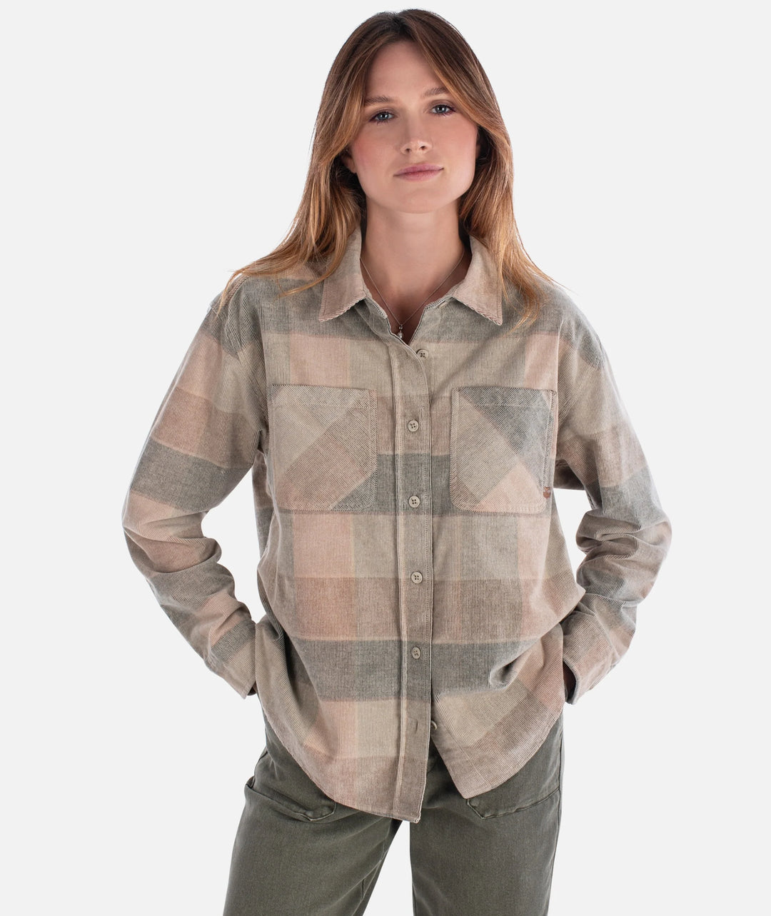 Jetty Women’s Alpine Corduroy Shirt - Mauve 