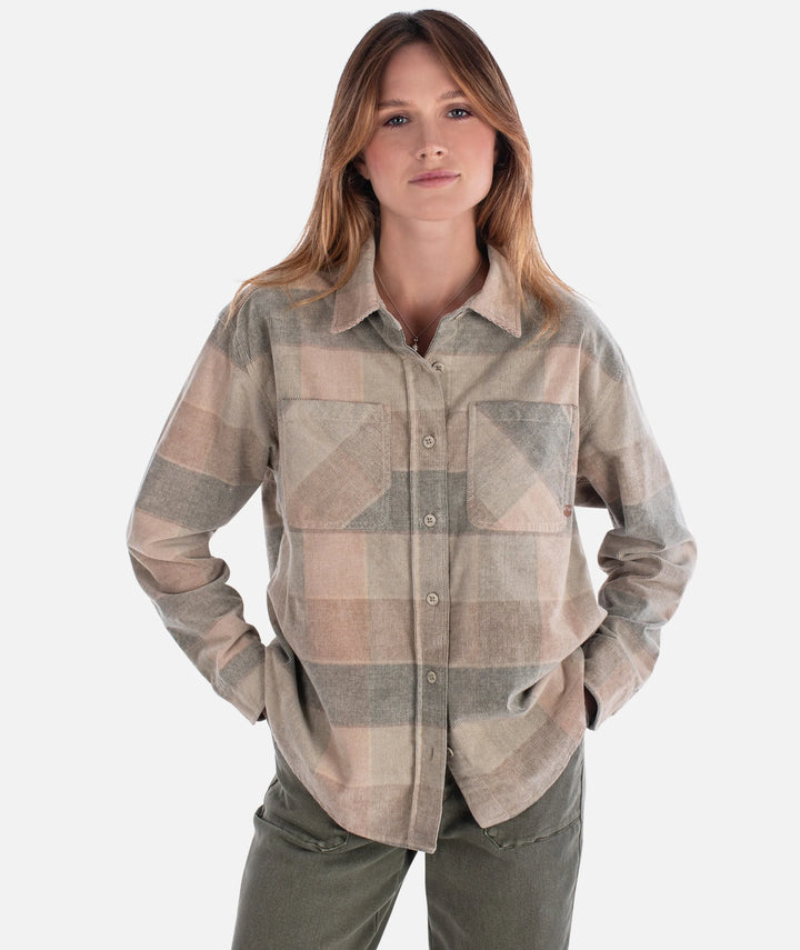 Jetty Women’s Alpine Corduroy Shirt - Mauve 