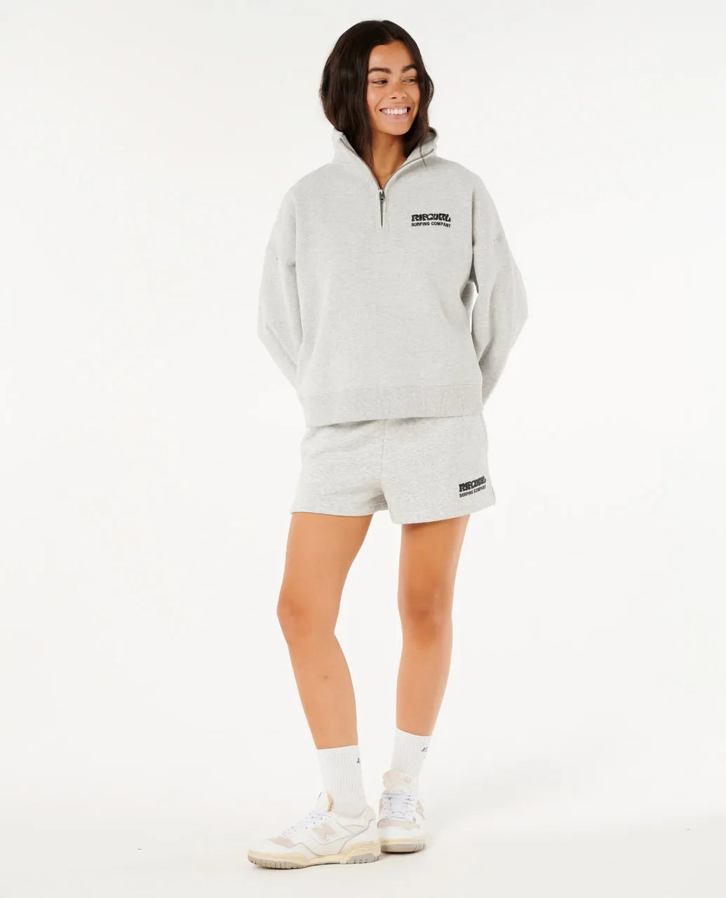 Ripcurl Women's Surf Puff 1/4 Zip - Grey Marle 3