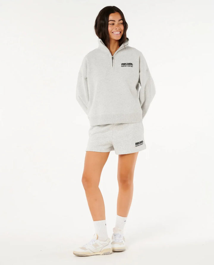 Ripcurl Women's Surf Puff 1/4 Zip - Grey Marle 3