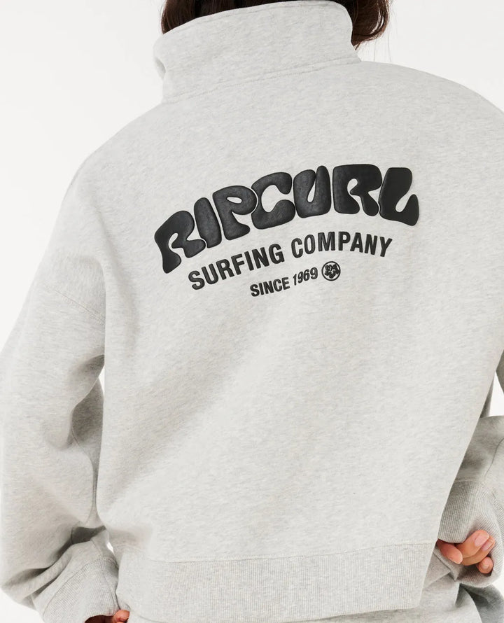 Ripcurl Women's Surf Puff 1/4 Zip - Grey Marle 4