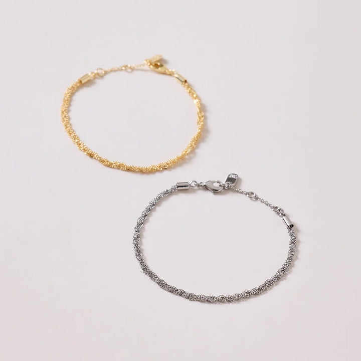Pura Vida Layered Twist Chain Bracelet