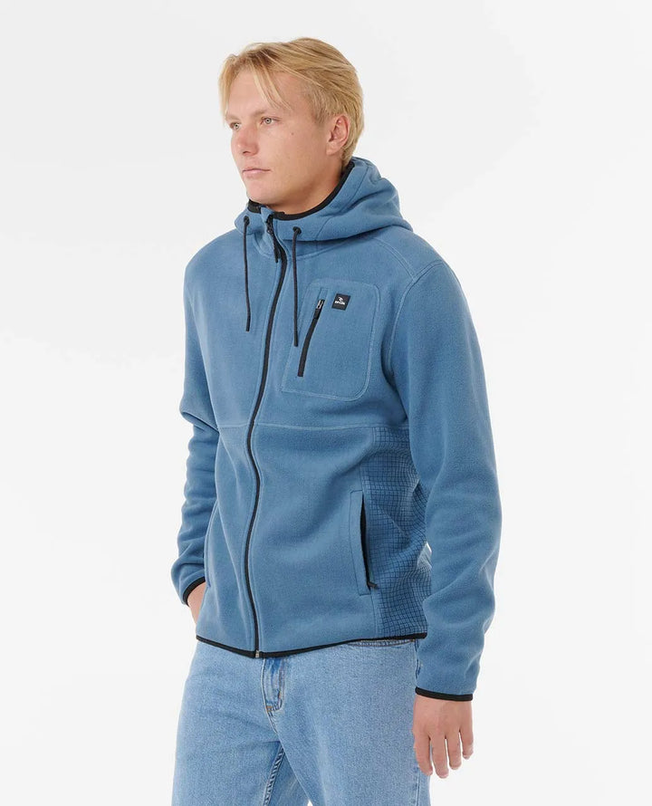 Ripcurl Departed Polar Fleece Zip Jacket - Bluefin 2