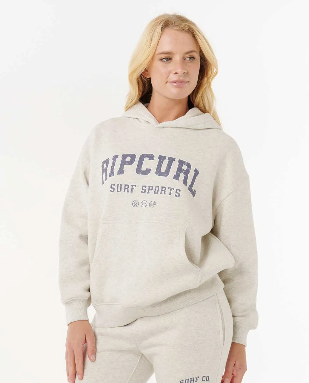 Ripcurl Women's Varsity Sports Oversized Hoodie - Sports Marle 