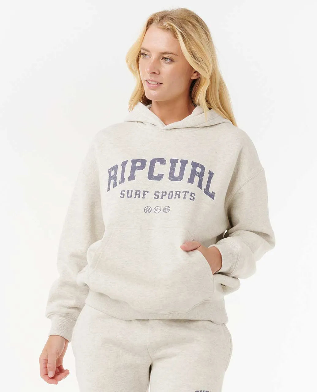 Ripcurl Women's Varsity Sports Oversized Hoodie - Sports Marle 4