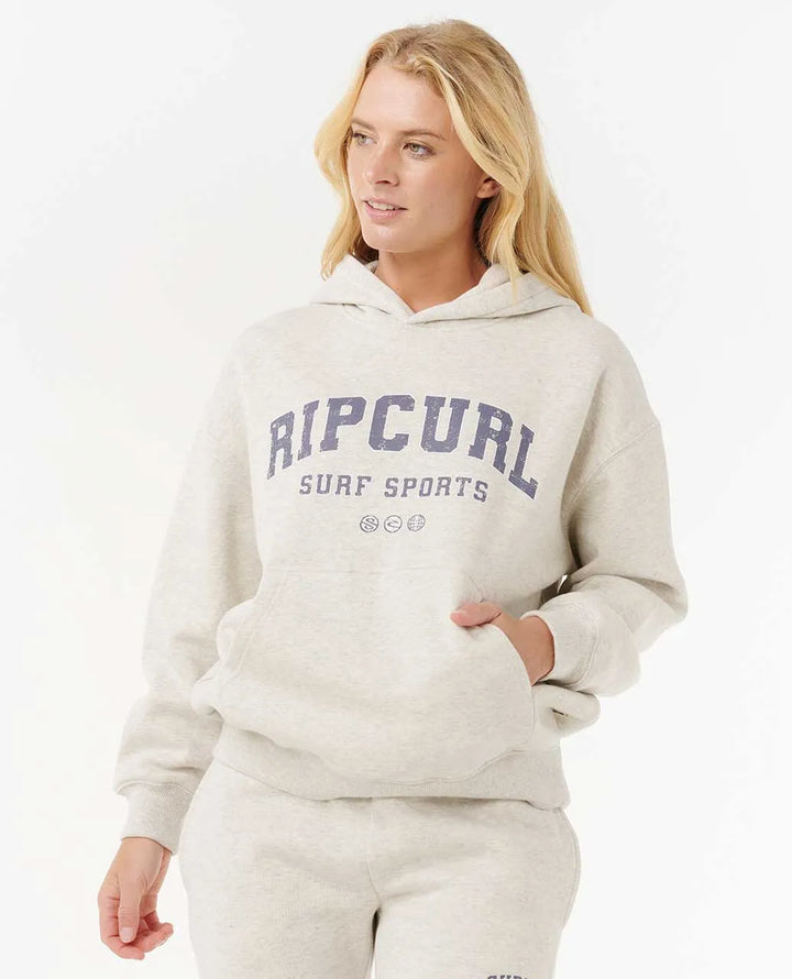 Ripcurl Women's Varsity Sports Oversized Hoodie - Sports Marle 4