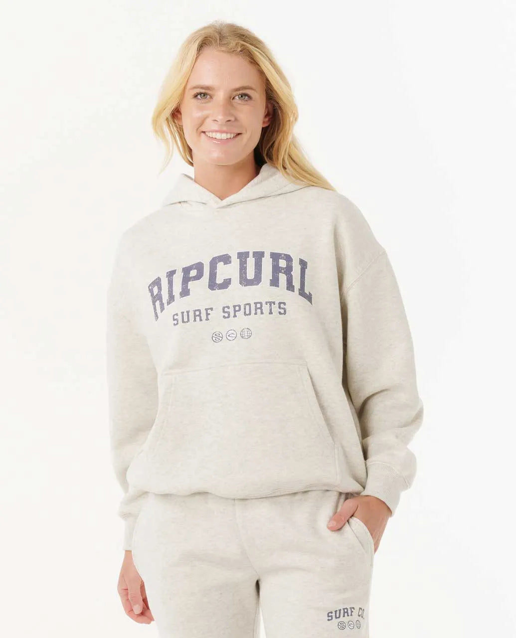Ripcurl Women's Varsity Sports Oversized Hoodie - Sports Marle 5