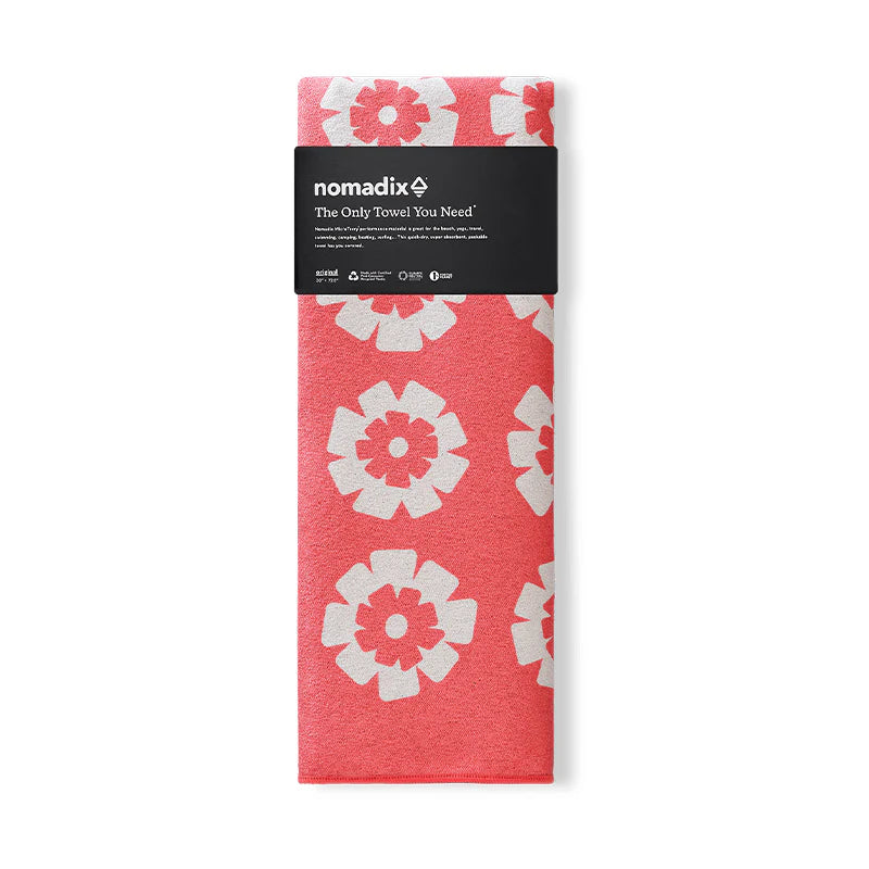 Nomadix Original Towel: Fresh Flowers Coral 2