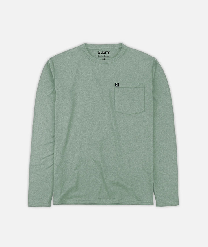 Jetty Men’s Hydra UV Long Sleeve Crewneck - Sage Green 2