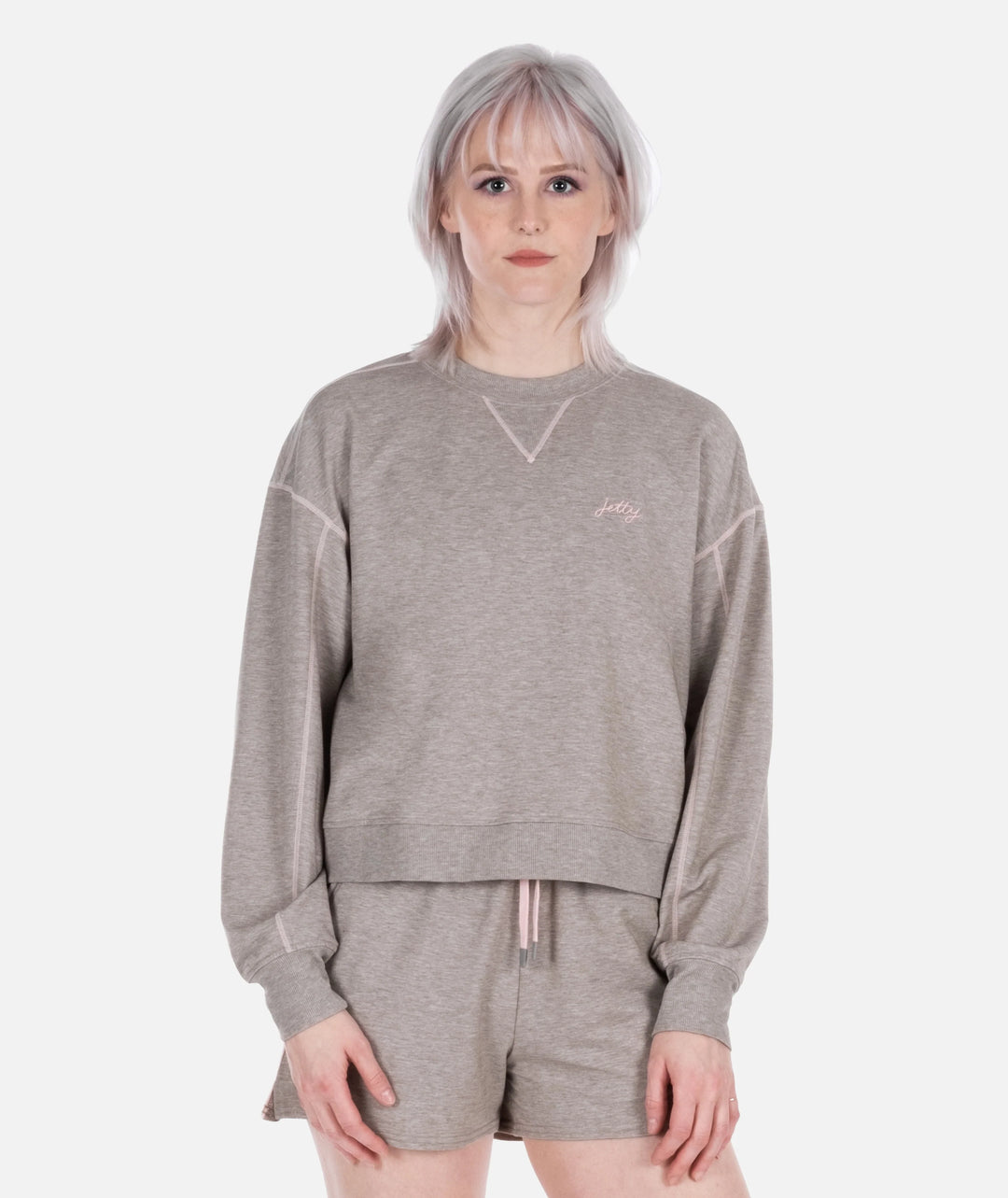 Jetty Women’s Lily Crewneck Sweatshirt - Warm Grey 
