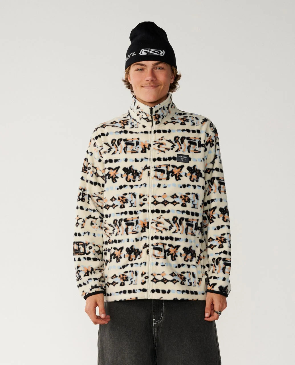 Rip Curl Men's Sessions Polar Fleece - Vintage White