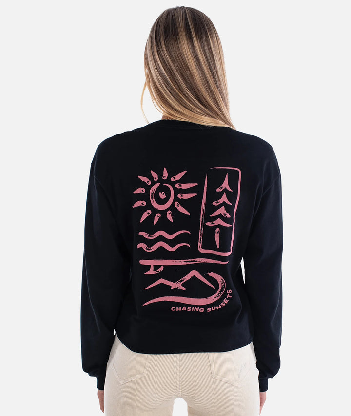 Jetty Women’s Sunsets Long Sleeve - Black 1