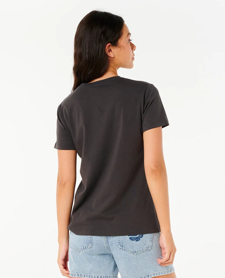 Ripcurl Women's Radiant Standard Tee - Washed Black 1