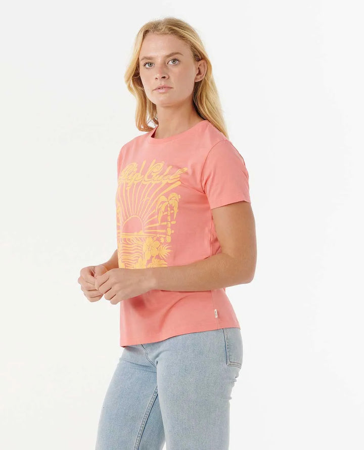 Ripcurl Women’s Keepsakes Standard Tee - Washed Watermelon 2