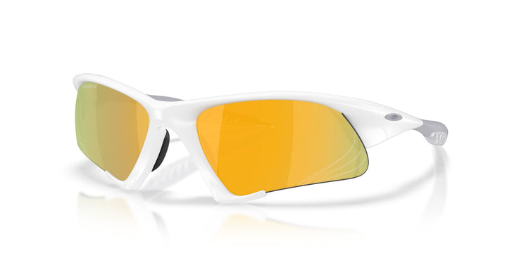Oakley Suture Jacket sunglasses, Matte White frame with Prizm 24K Polarized lenses - angled view