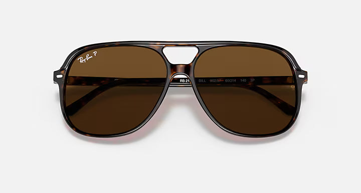 Ray-Ban Bill Sunglasses - Polished Havana w Brown Polarized 