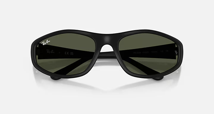 RayBan RB2228 Sunglasses - Rubber Black/Dark Green 6