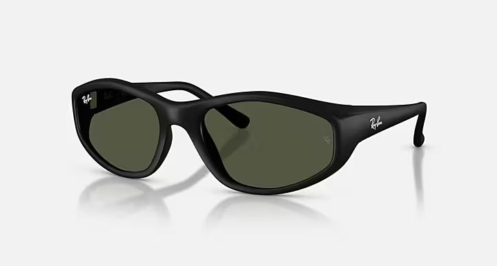 RayBan RB2228 Sunglasses - Rubber Black/Dark Green 