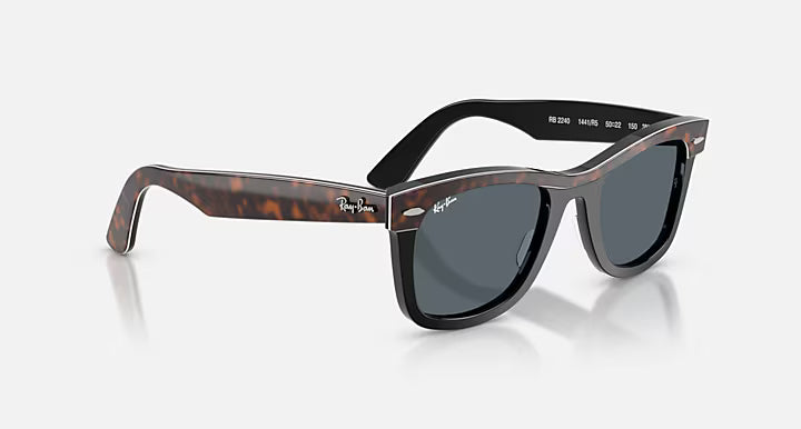 RayBan Wayfarer Street Neat Sunglasses - Havana on Black/Blue 5