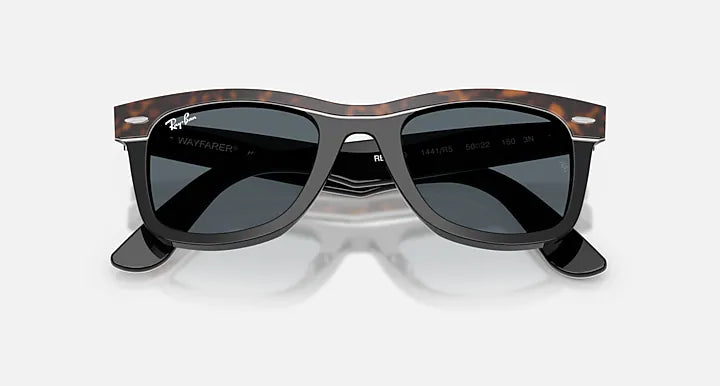 RayBan Wayfarer Street Neat Sunglasses - Havana on Black/Blue 3