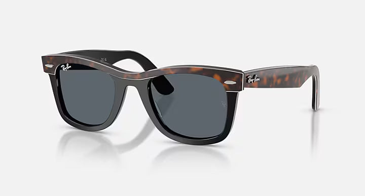 RayBan Wayfarer Street Neat Sunglasses - Havana on Black/Blue 