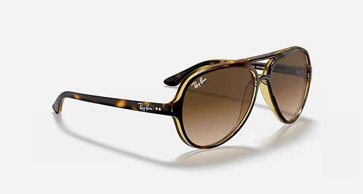 Ray-Ban Cats 5000 Classic Sunglasses - Light Havana w Light Brown Gradient 5