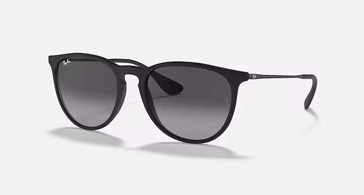 RayBan Erika Sunglasses - Rubber Black Light Grey Gradient Dark