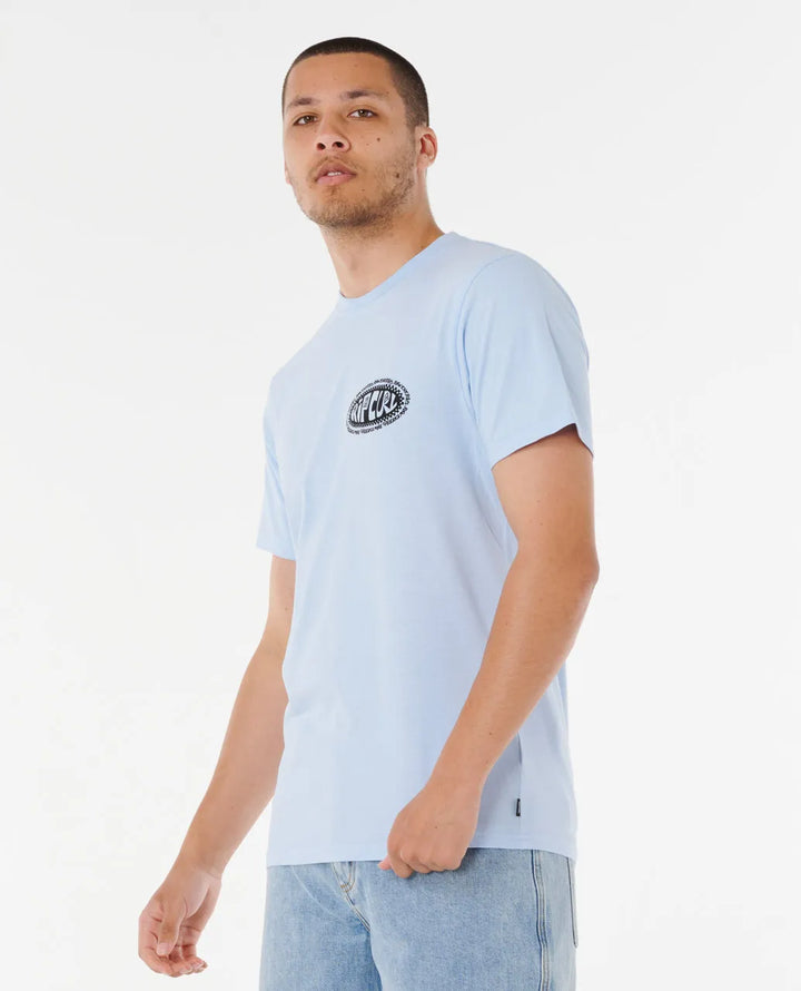 Ripcurl Men’s Raw Energy De Oval Tee - Blue Wind 2