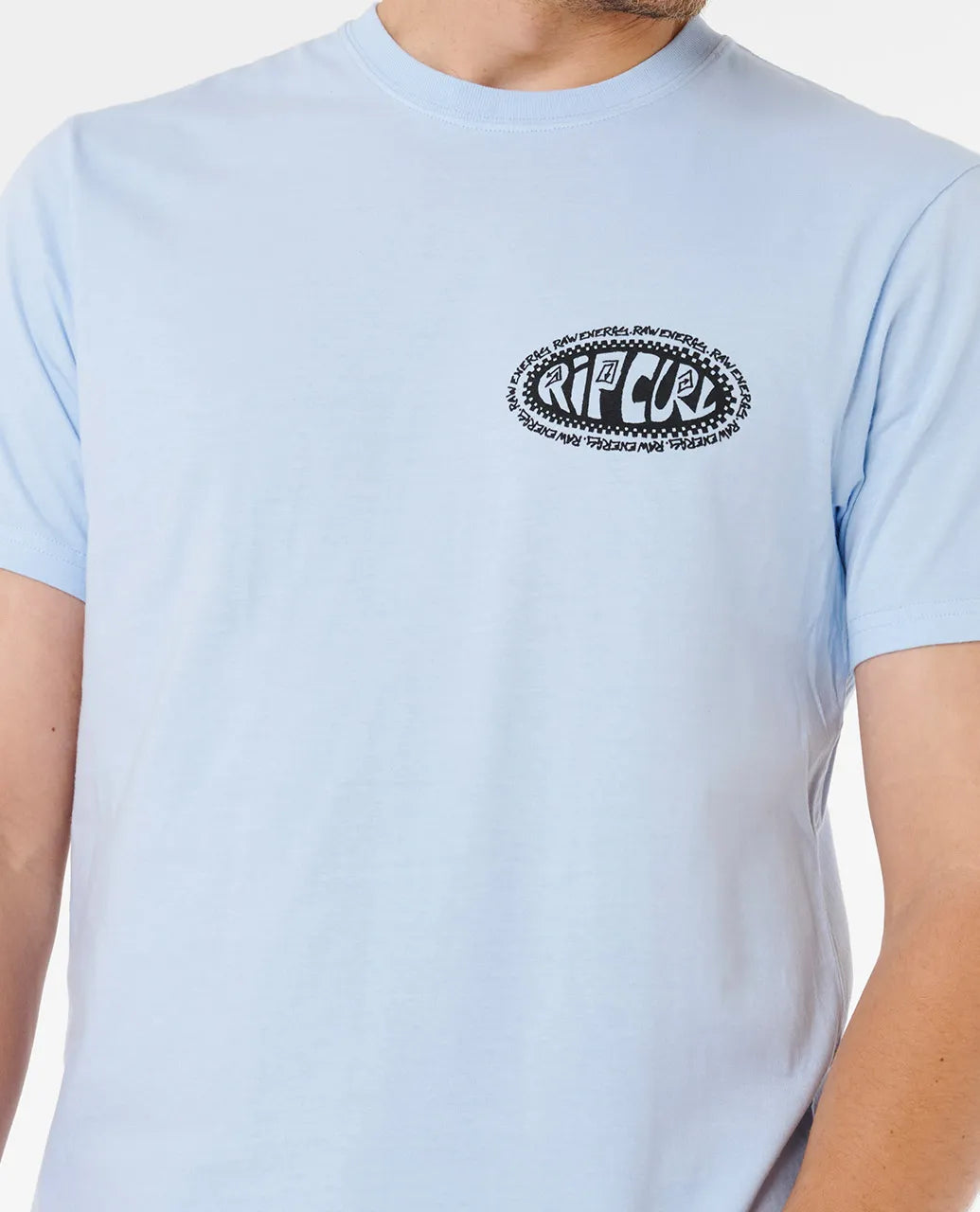 Ripcurl Men’s Raw Energy De Oval Tee - Blue Wind 4