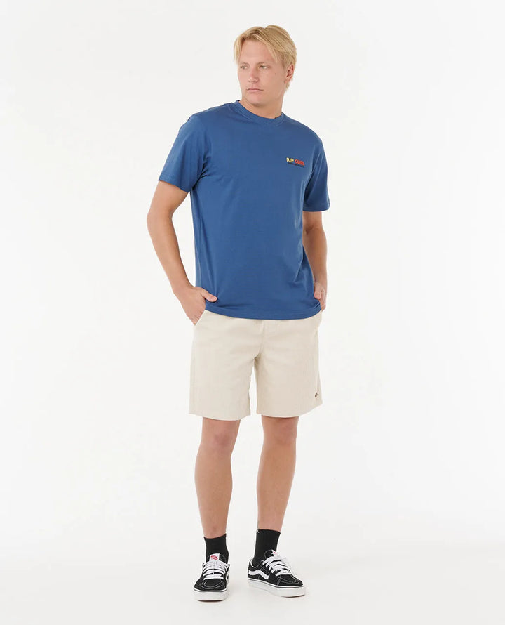 Ripcurl Men’s Surf Revival Lined Up Tee - Light Navy 4
