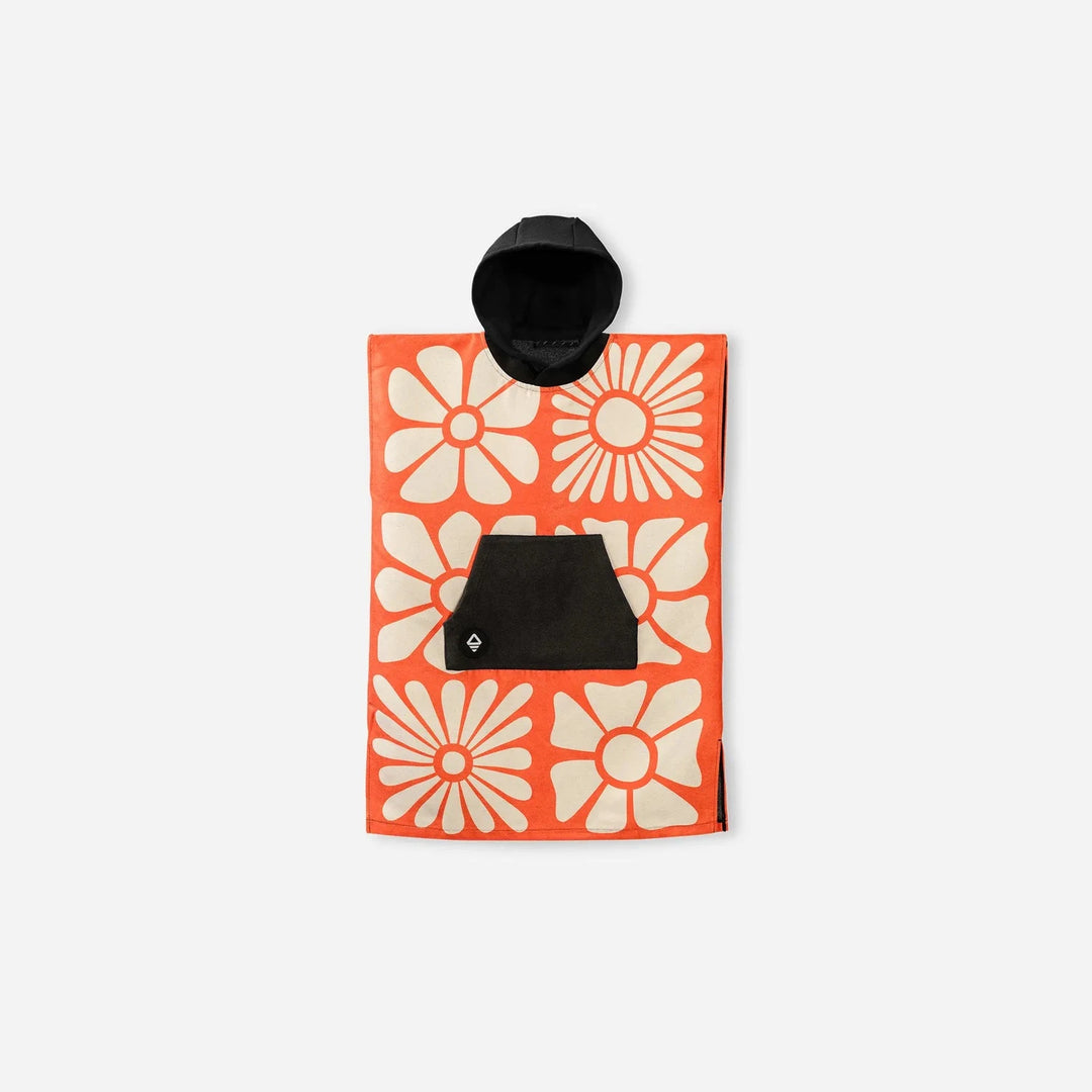 Nomadix Big Flowers Expedition Orange Little Kid Changing Poncho