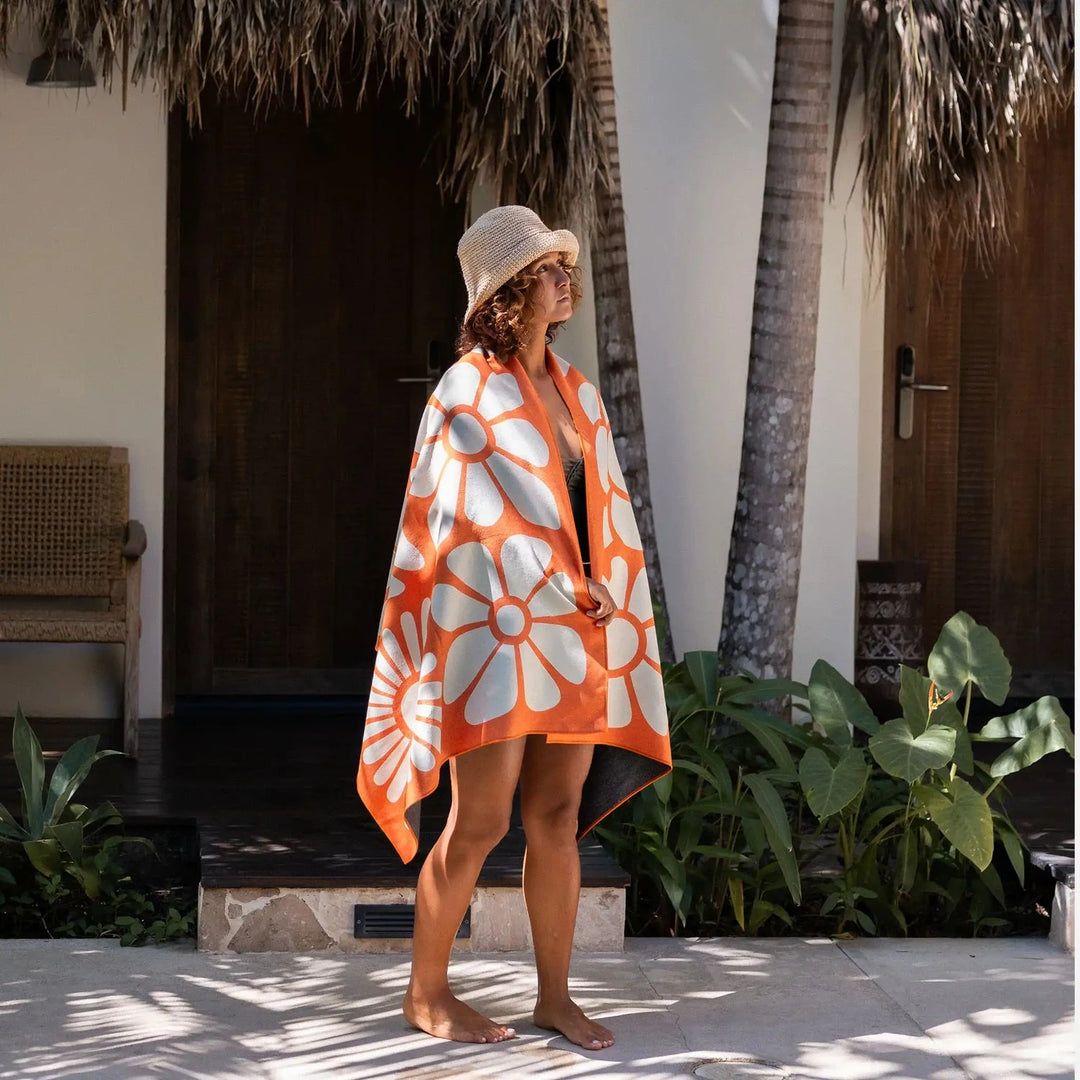 Nomadix Big Flowers Expedition Orange Original Towel