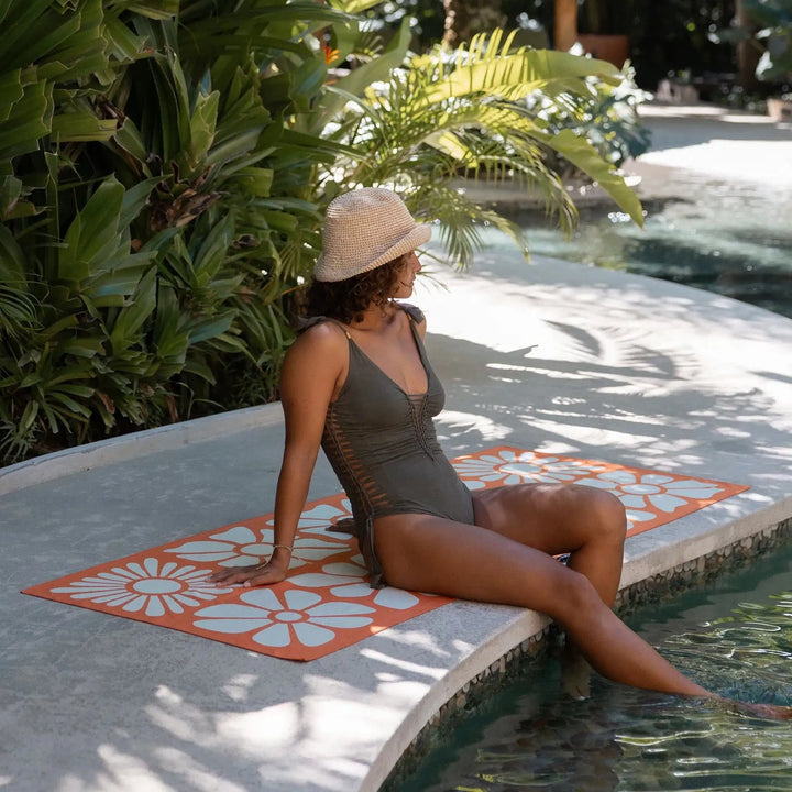 Nomadix Big Flowers Expedition Orange Original Towel