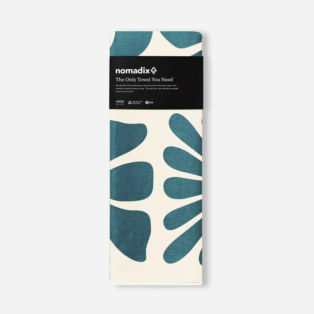 Nomadix Big Flowers Teal Ocean Original Towel 1