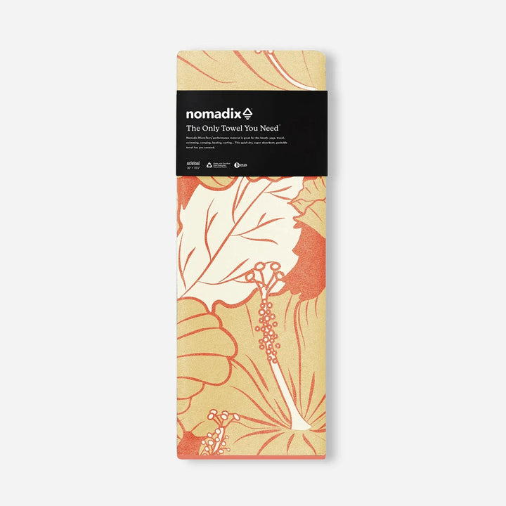 Nomadix Hibiscus Expedition Orange Original Towel 1
