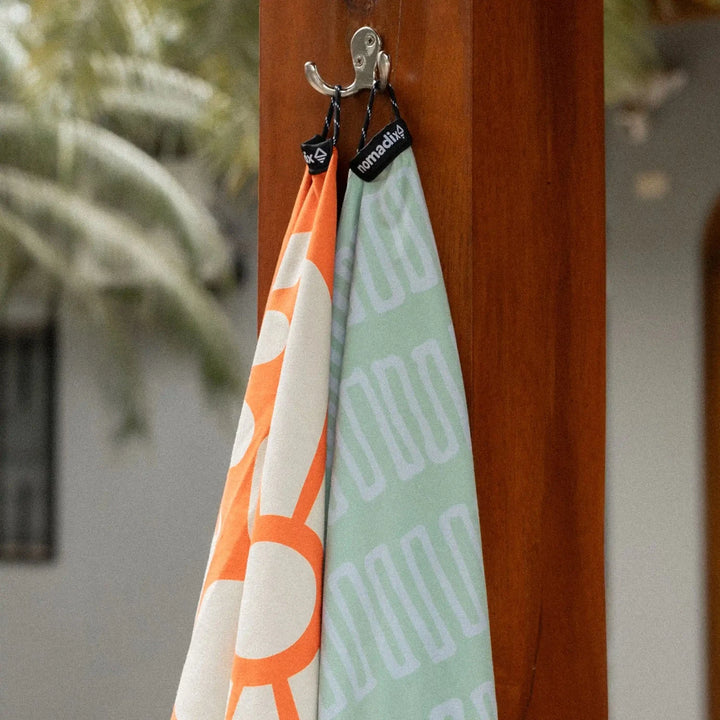 Nomadix Switchback Seafoam Green Original Towel Angle View