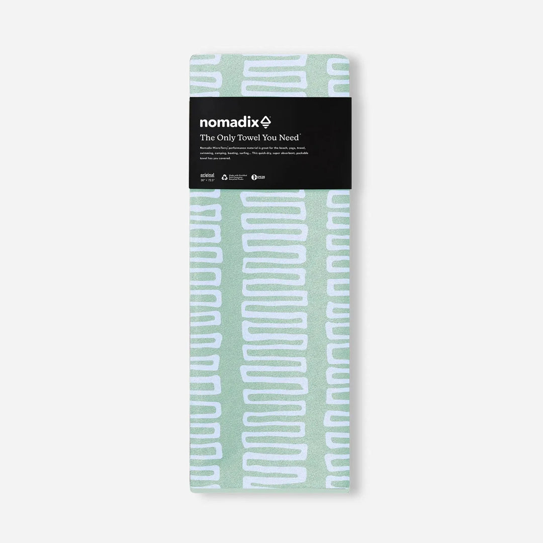 Nomadix Switchback Seafoam Green Original Towel Detail View